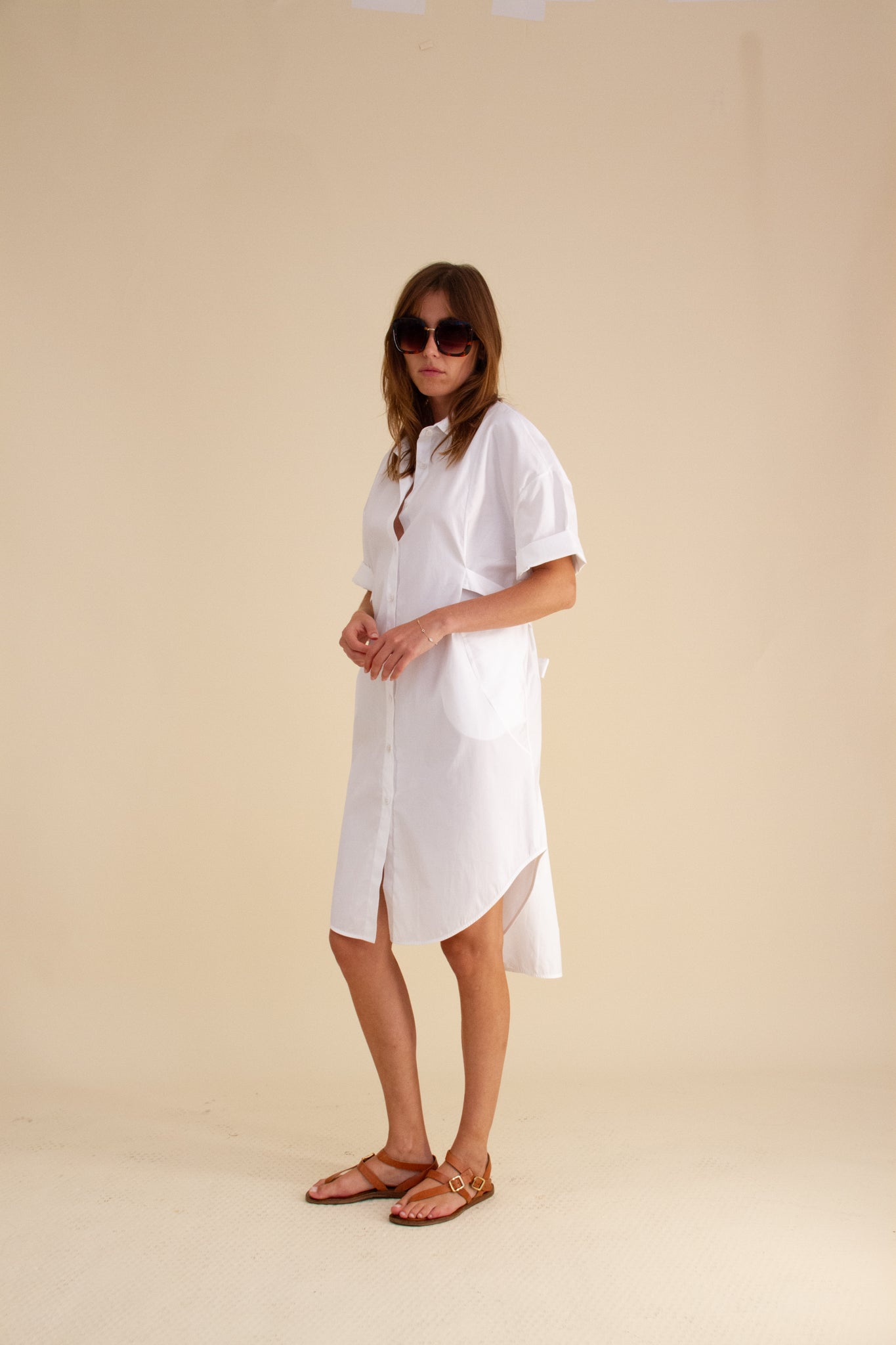 Mael White Shirt Dress