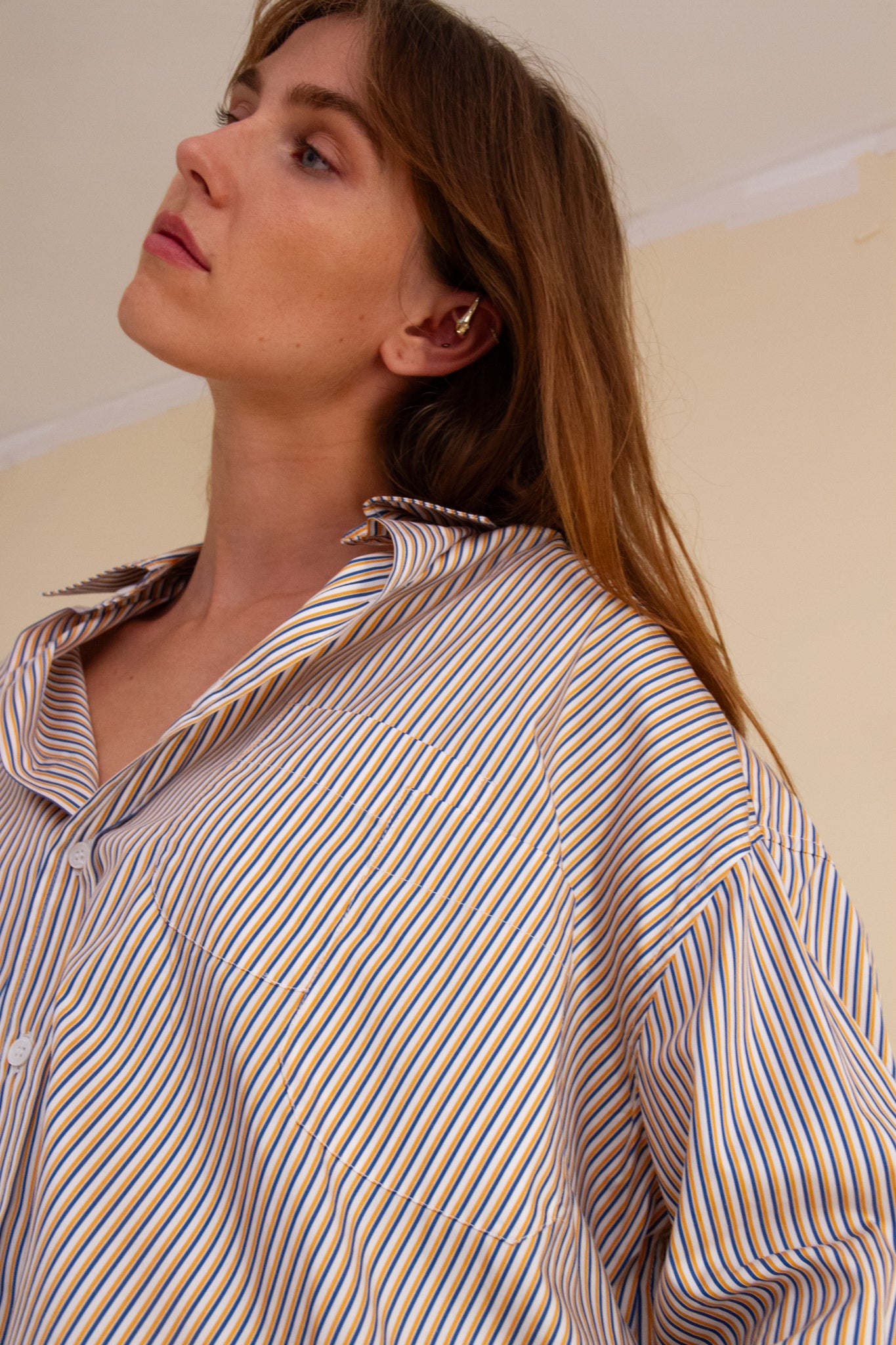 Riley Yellow / Blue Stripe Shirt