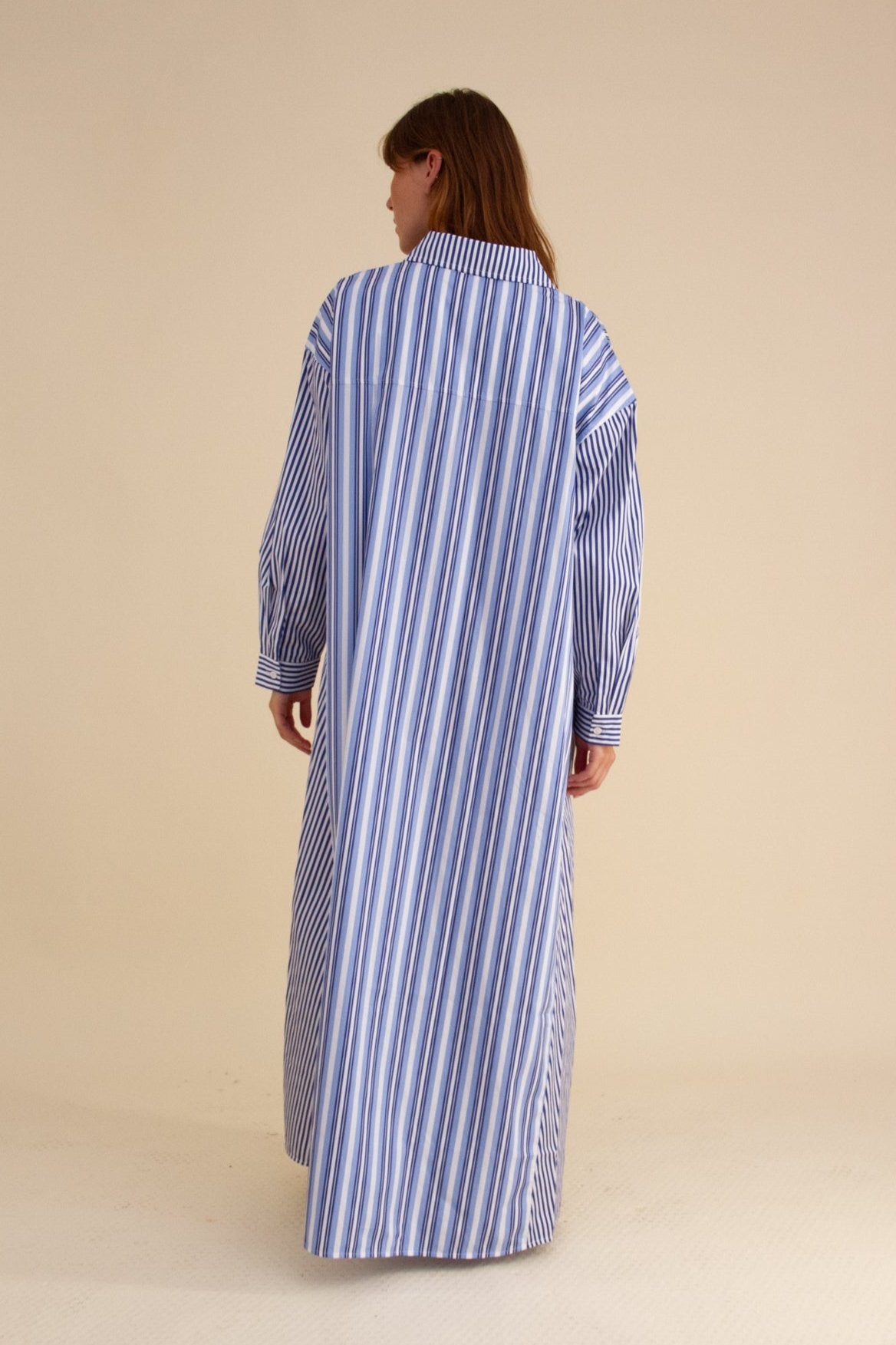 Morgan Blue Stripe Maxi Dress